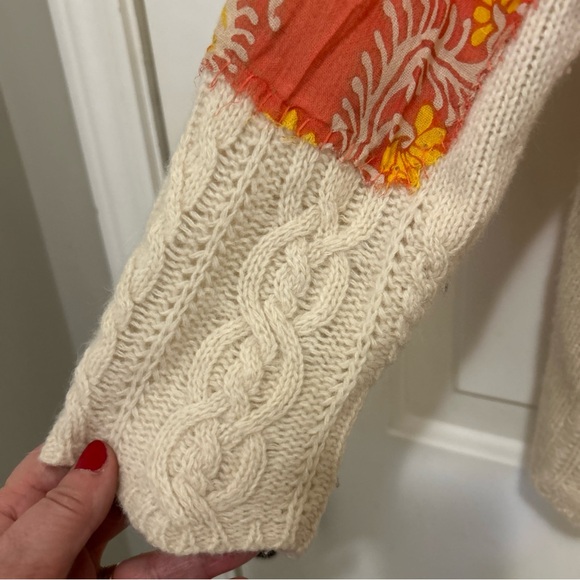 Free People Y2K Gilmore Girls Knit Cardigan with Lace Collar XS - Picture 6 of 8